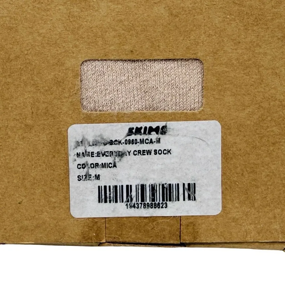 SKIMS Everyday Crew Sock - Size Medium - Mica